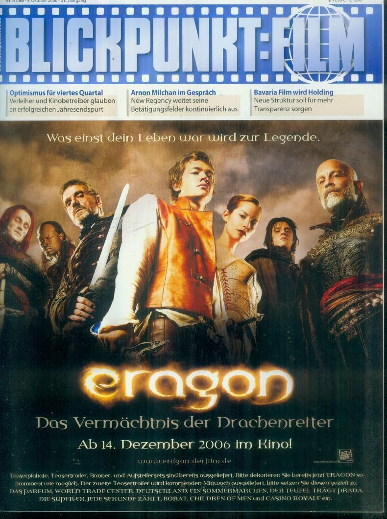 BLICKPUNKT: FILM magazine side cover Issue 41 9 October 2006