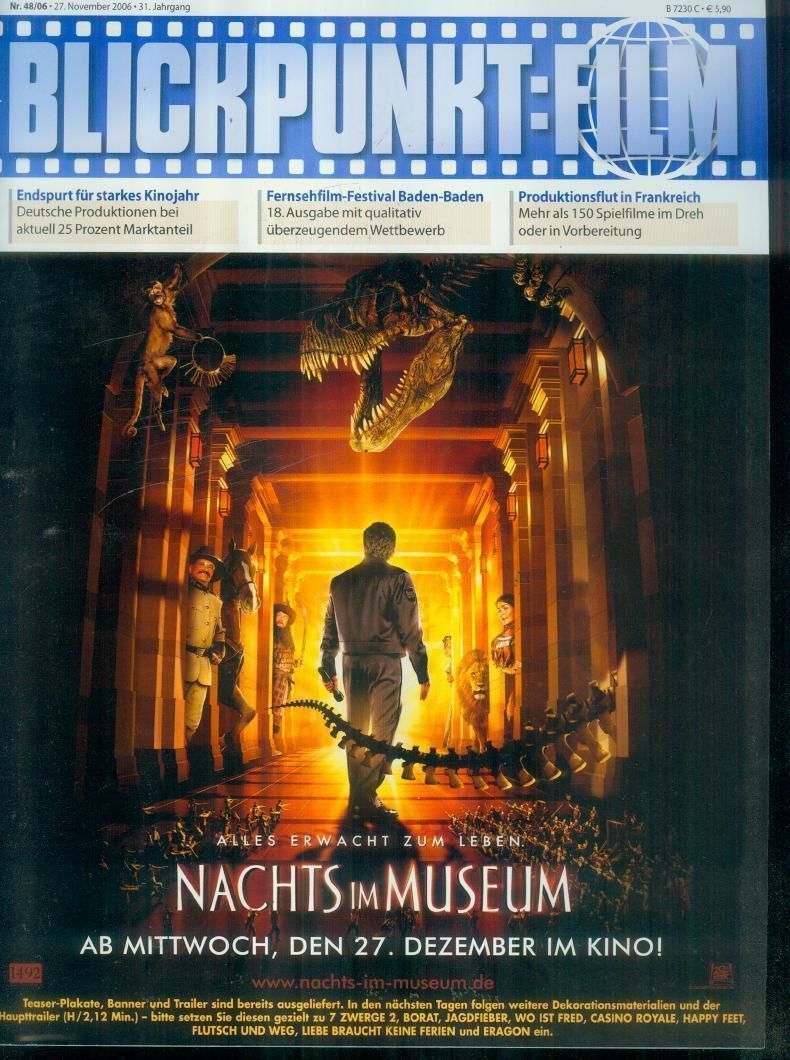 BLICKPUNKT: FILM magazine side cover Issue 48 27 November 2006