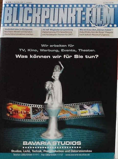 BLICKPUNKT: FILM magazine side cover Issue 49 4 December 2006