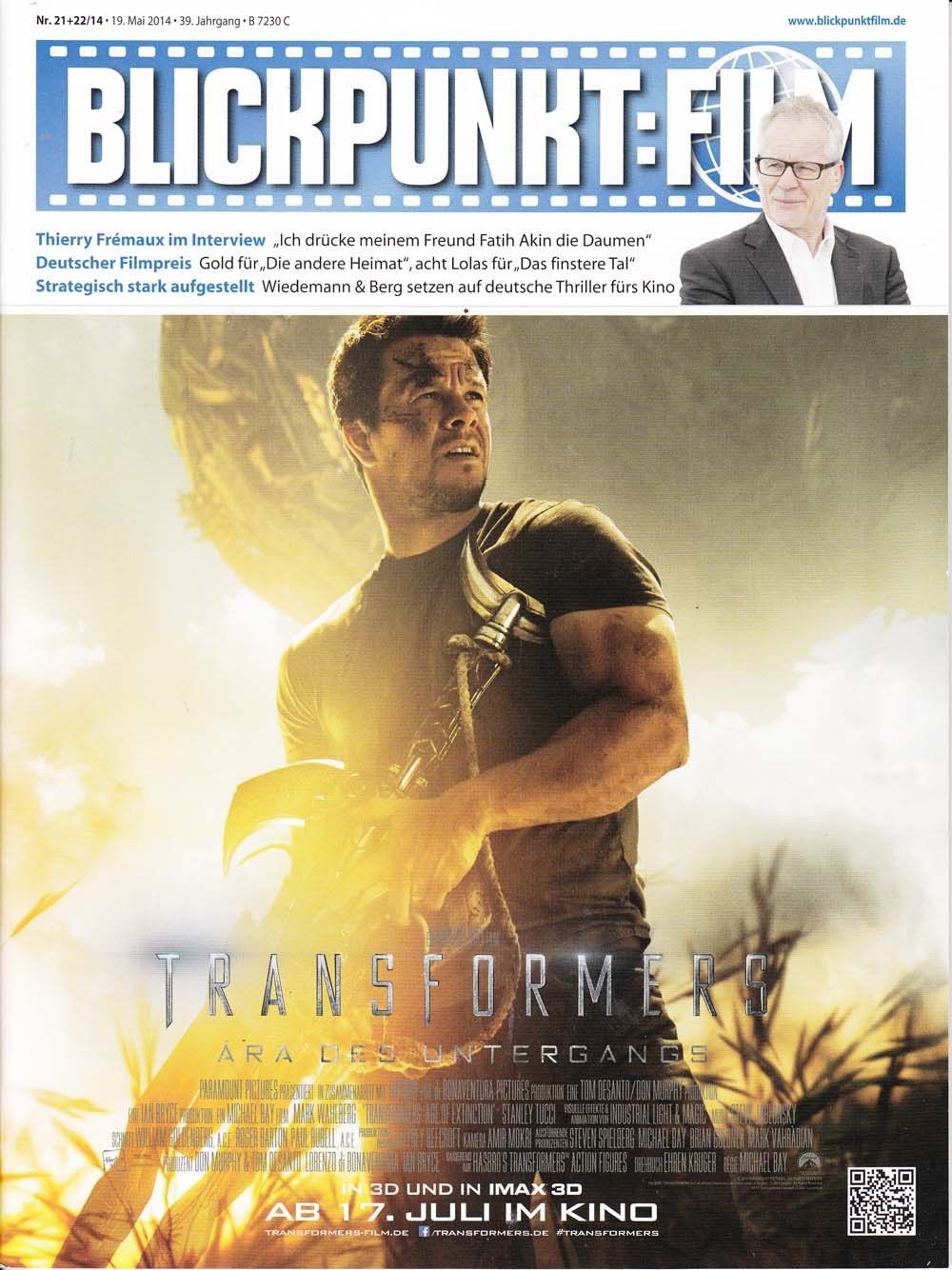 BLICKPUNKT: FILM magazine side cover Issue 21/22 19 May 2014