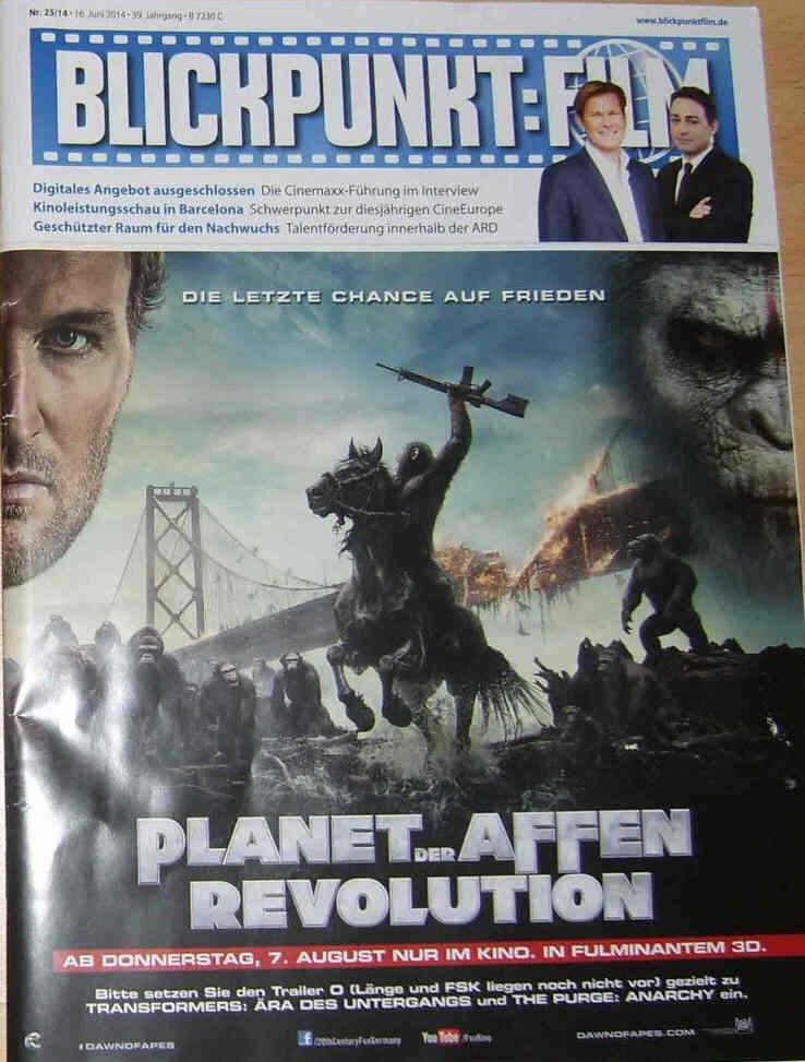 BLICKPUNKT: FILM magazine side cover Issue 25 16 June 2014