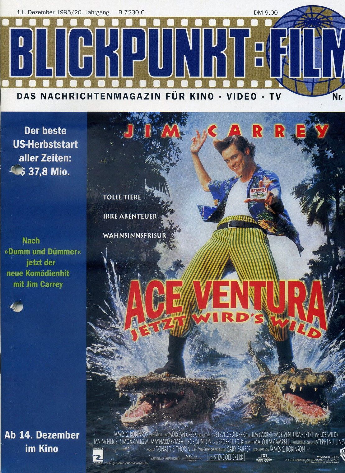 BLICKPUNKT: FILM magazine side cover Issue 50 11 December 1995