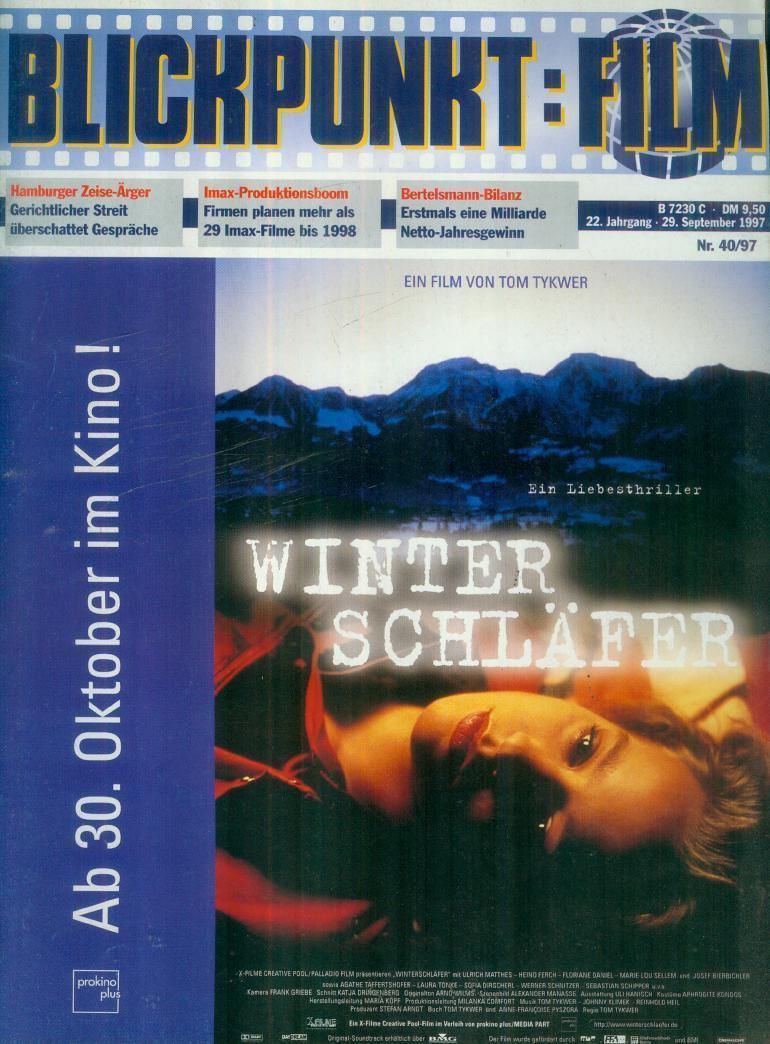 BLICKPUNKT: FILM magazine side cover Issue 40 29 September 1997