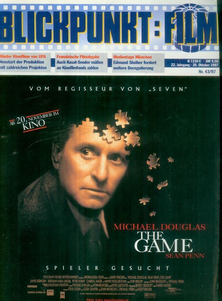 BLICKPUNKT: FILM magazine side cover Issue 43 20 October 1997