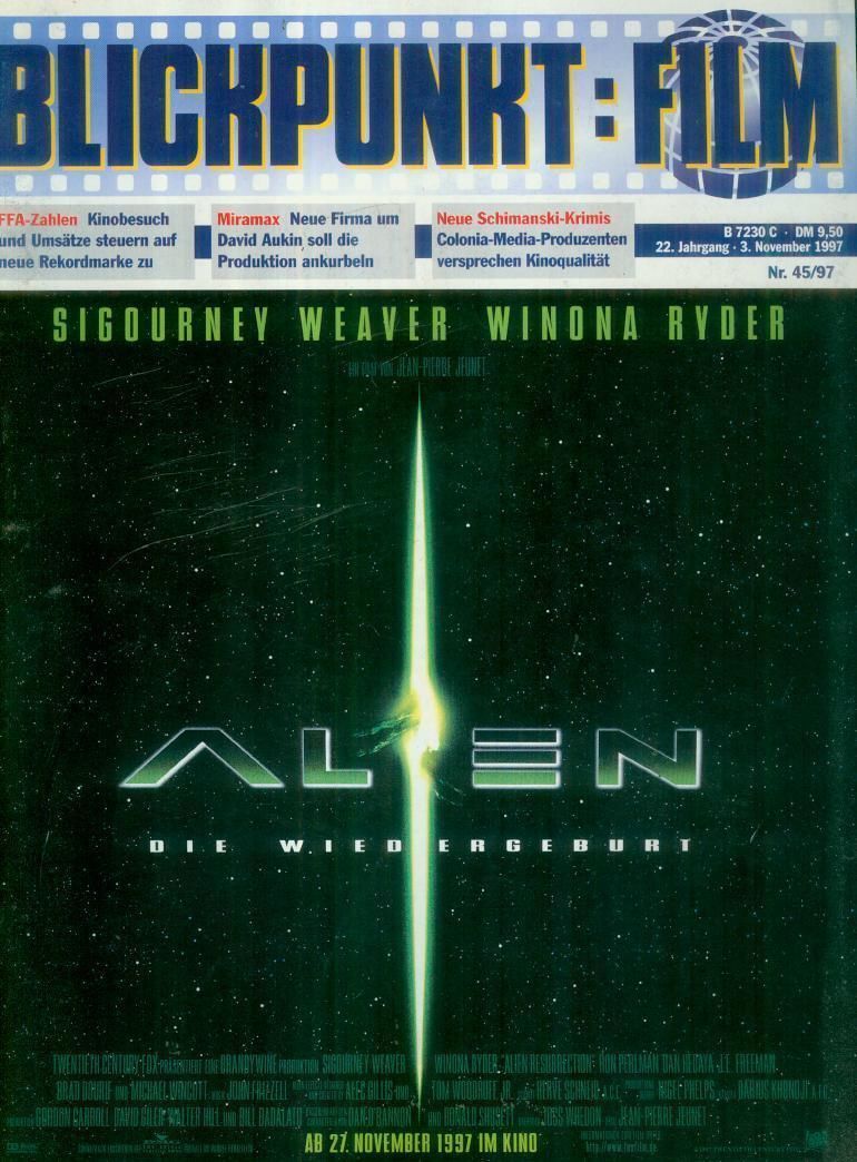 BLICKPUNKT: FILM magazine side cover Issue 45 3 November 1997