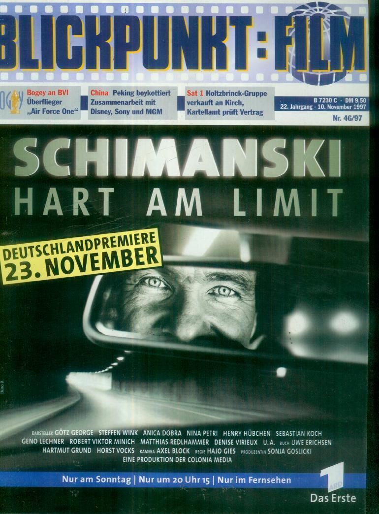BLICKPUNKT: FILM magazine side cover Issue 46 10 November 1997