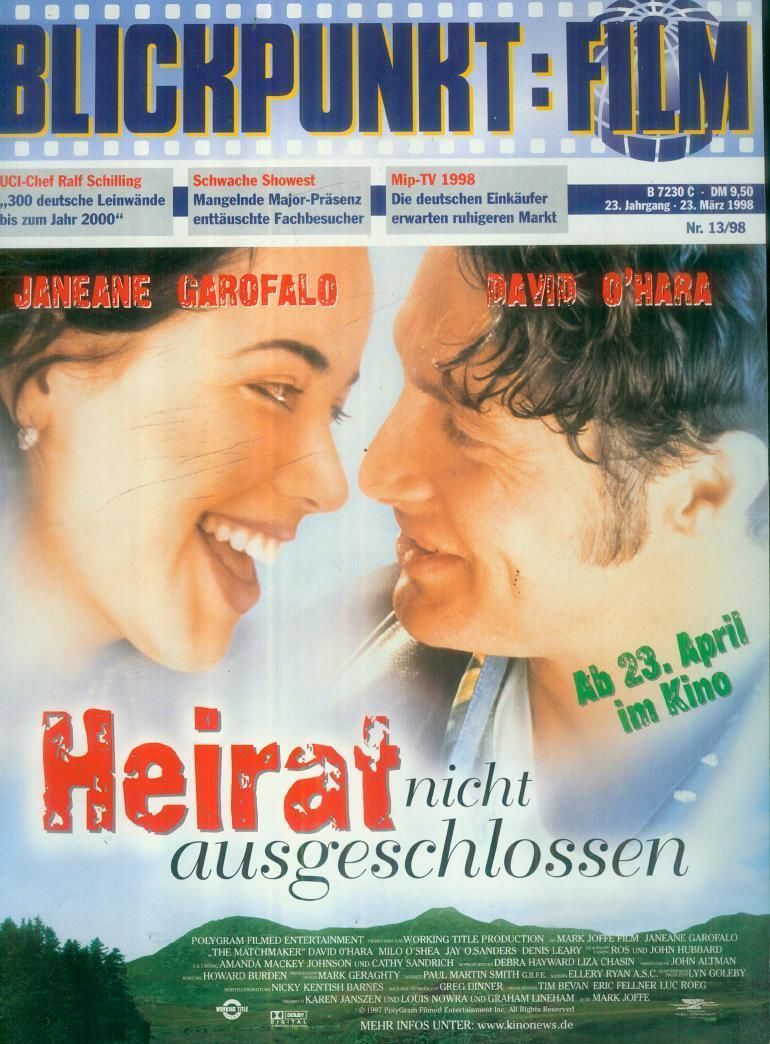 BLICKPUNKT: FILM magazine side cover Issue 13 23 March 1998