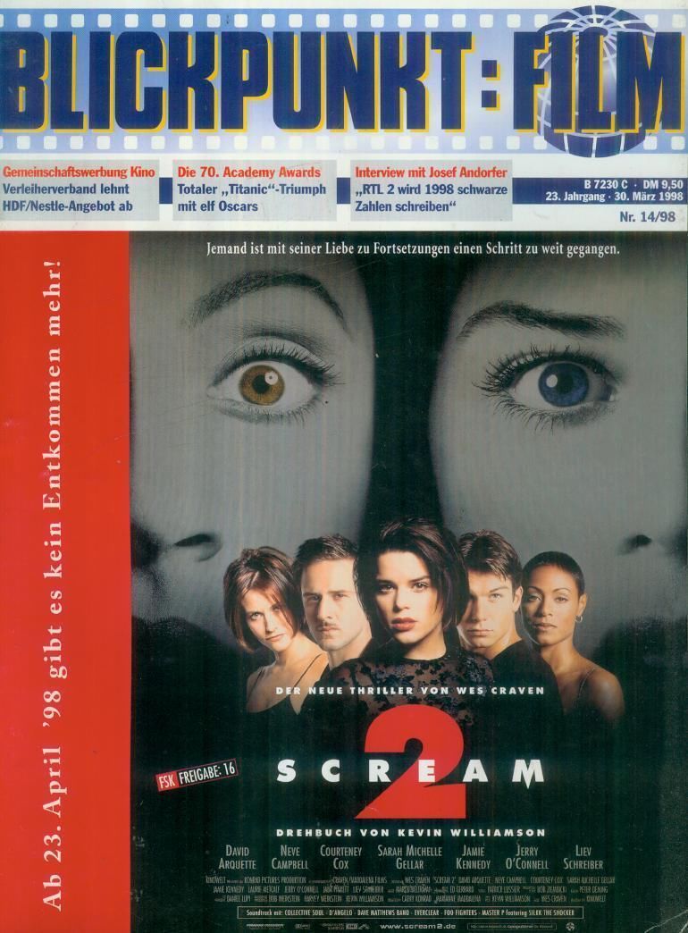 BLICKPUNKT: FILM magazine side cover Issue 14 30 March 1998