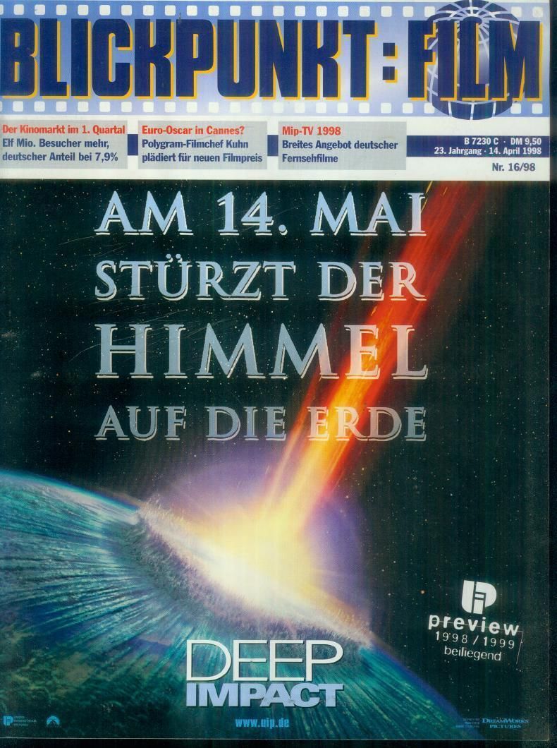 BLICKPUNKT: FILM magazine side cover Issue 16 14 April 1998