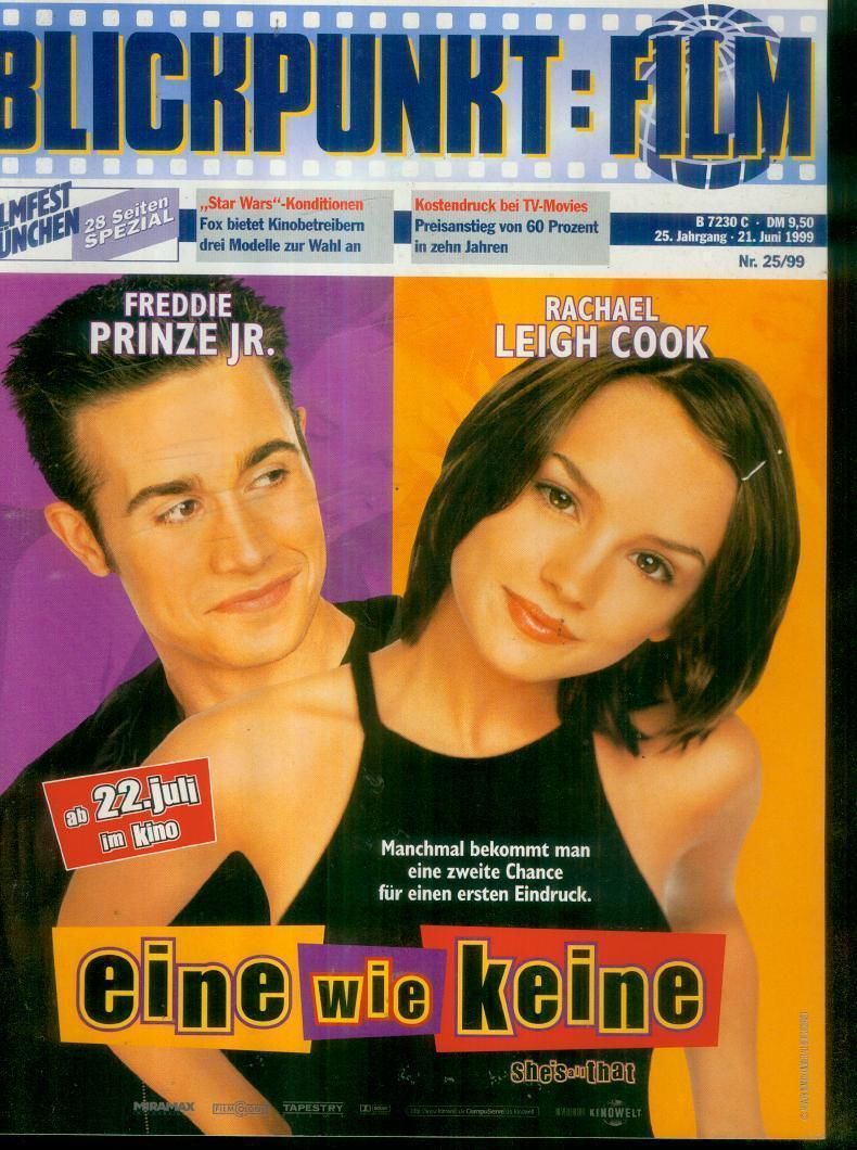 BLICKPUNKT: FILM magazine side cover Issue 25 21 June 1999