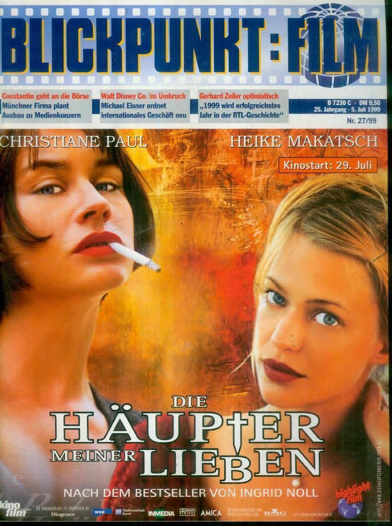 BLICKPUNKT: FILM magazine side cover Issue 27 5 July 1999