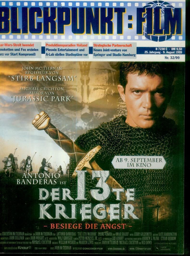 BLICKPUNKT: FILM magazine side cover Issue 32 9 August 1999