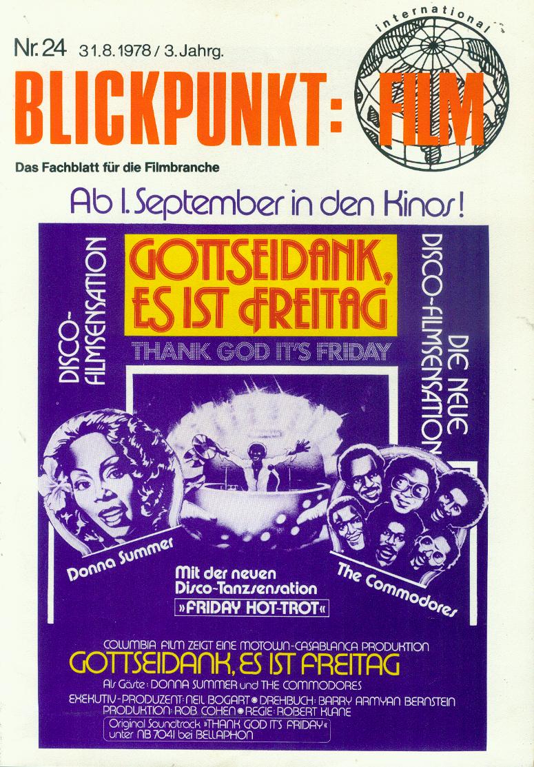 BLICKPUNKT: FILM magazine side cover Issue 24 31 August 1978