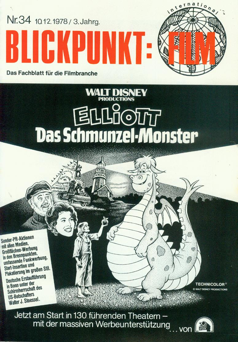 BLICKPUNKT: FILM magazine side cover Issue 34 10 December 1978