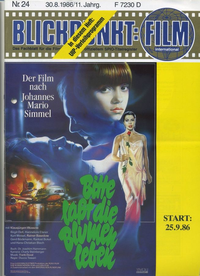 BLICKPUNKT: FILM magazine side cover Issue 24 30 August 1986