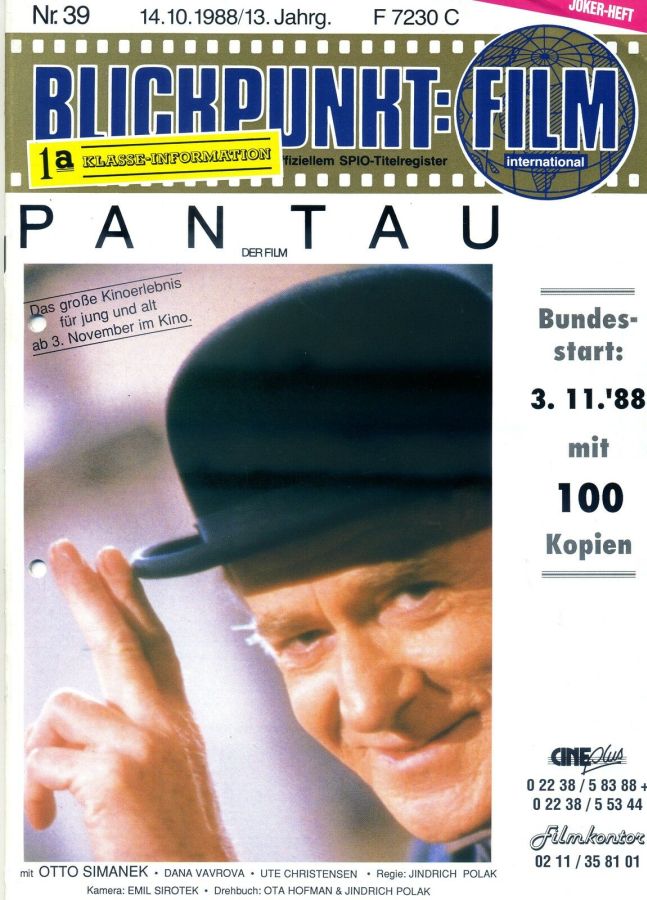 BLICKPUNKT: FILM magazine side cover Issue 39 14 October 1988