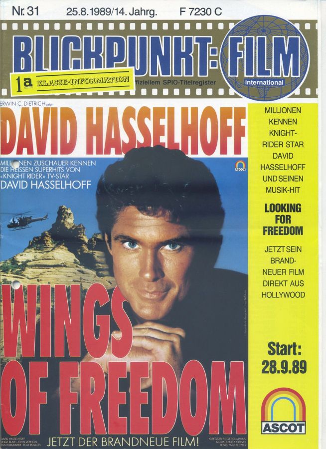 BLICKPUNKT: FILM magazine side cover Issue 31 25 August 1989