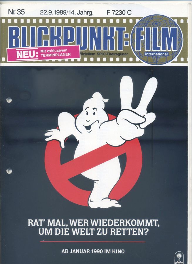 BLICKPUNKT: FILM magazine side cover Issue 35 22 September 1989