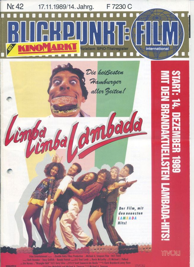 BLICKPUNKT: FILM magazine side cover Issue 42 17 November 1989