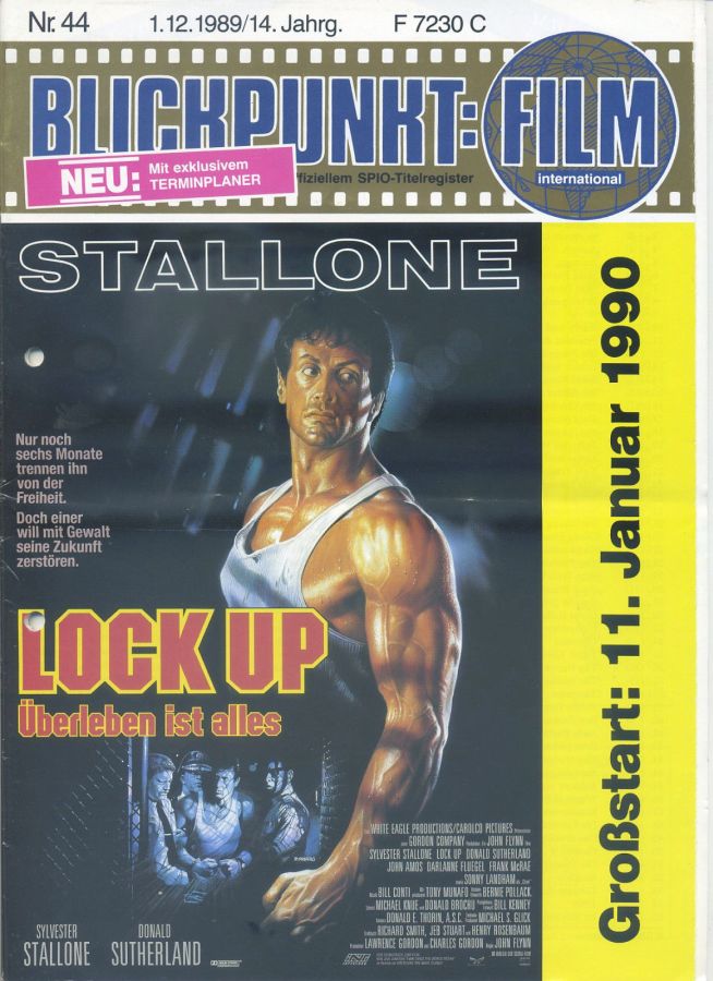 BLICKPUNKT: FILM magazine side cover Issue 44 1 December 1989