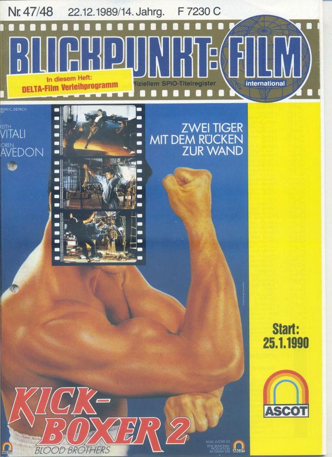 BLICKPUNKT: FILM magazine side cover Issue 47-8 22 December 1989