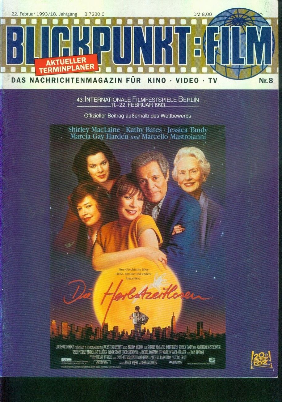 BLICKPUNKT: FILM magazine side cover Issue 8 22 February 1993