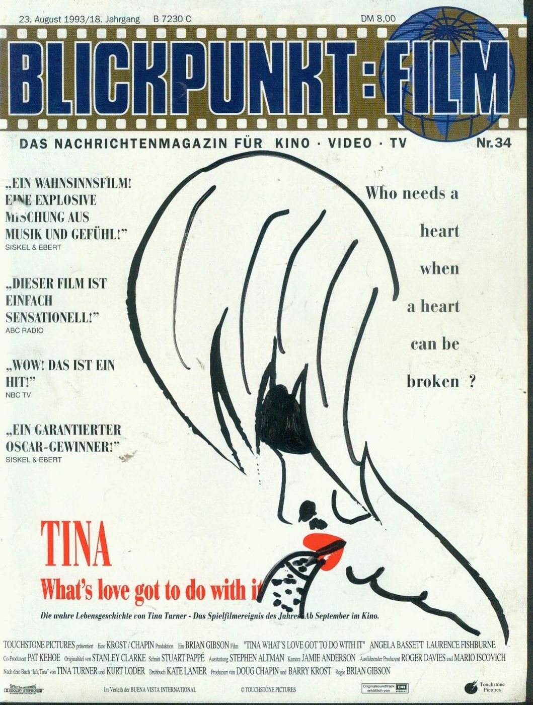 BLICKPUNKT: FILM magazine side cover Issue 34 23 August 1993