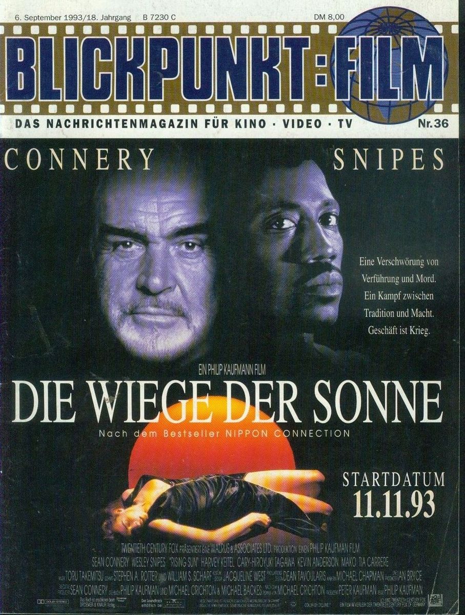BLICKPUNKT: FILM magazine side cover Issue 36 6 September 1993