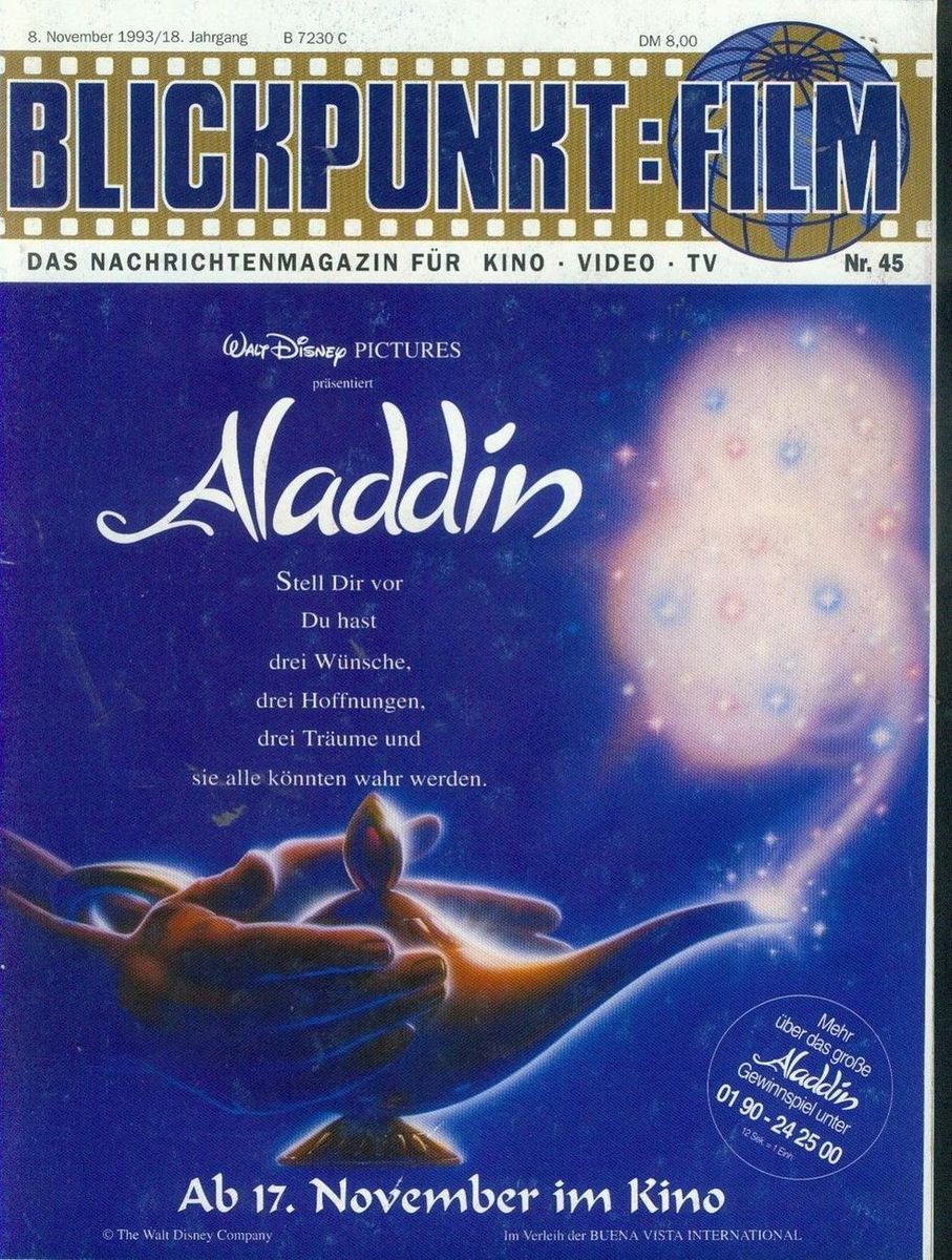 BLICKPUNKT: FILM magazine side cover Issue 45 8 November 1993