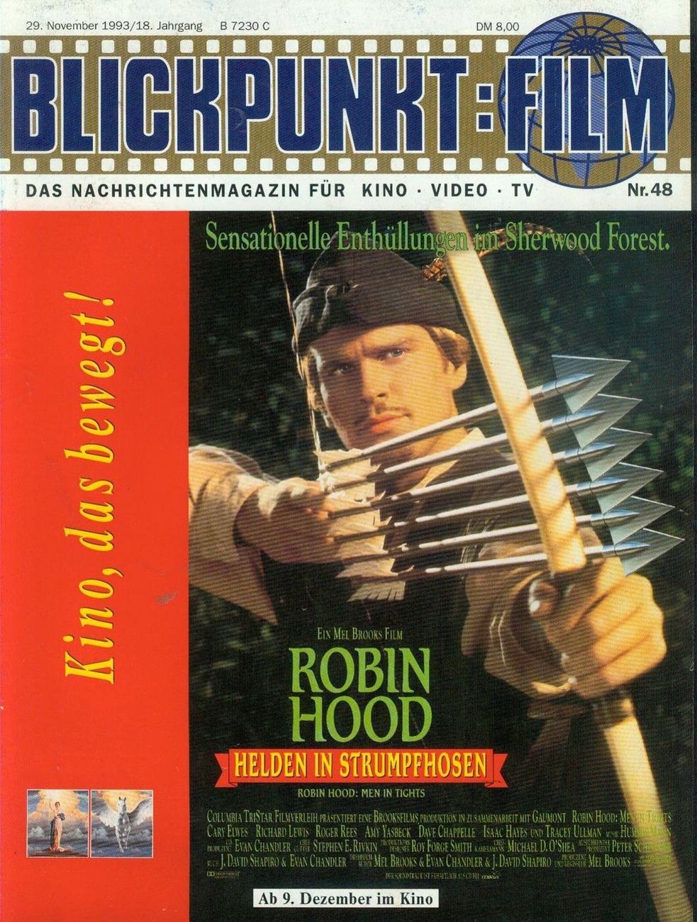BLICKPUNKT: FILM magazine side cover Issue 48 29 November 1993