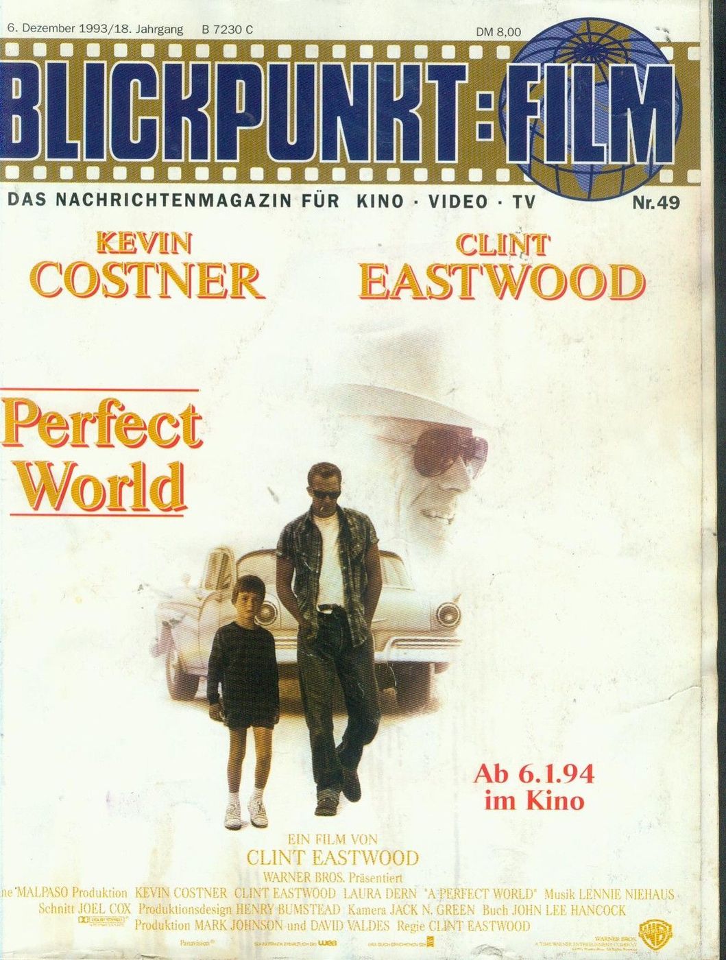 BLICKPUNKT: FILM magazine side cover Issue 49 6 December 1993
