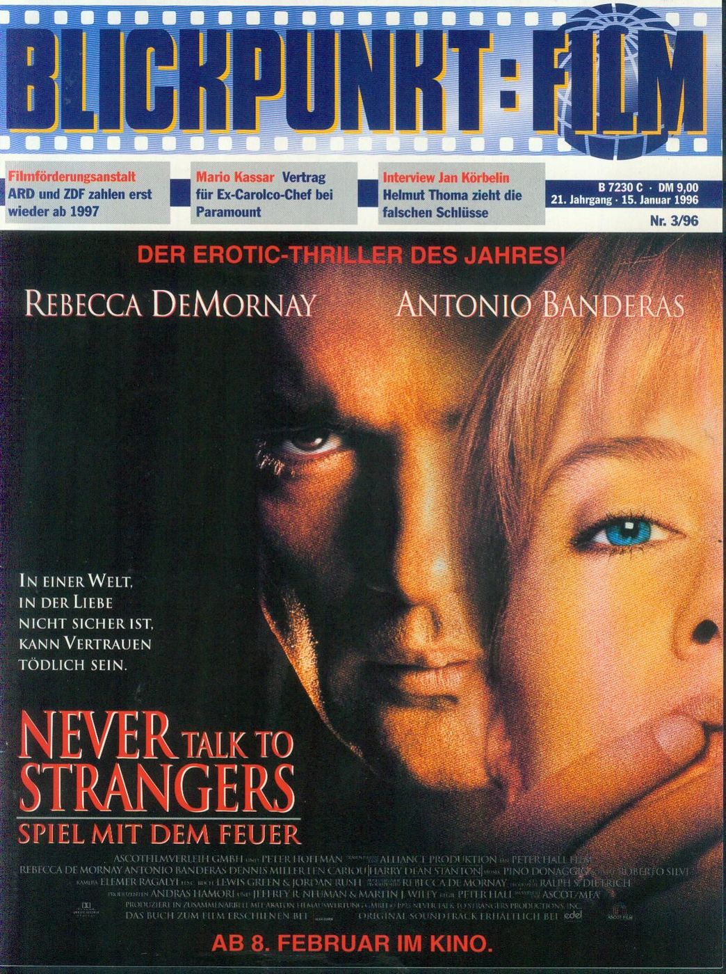 BLICKPUNKT: FILM magazine side cover Issue 3 15 January 1996