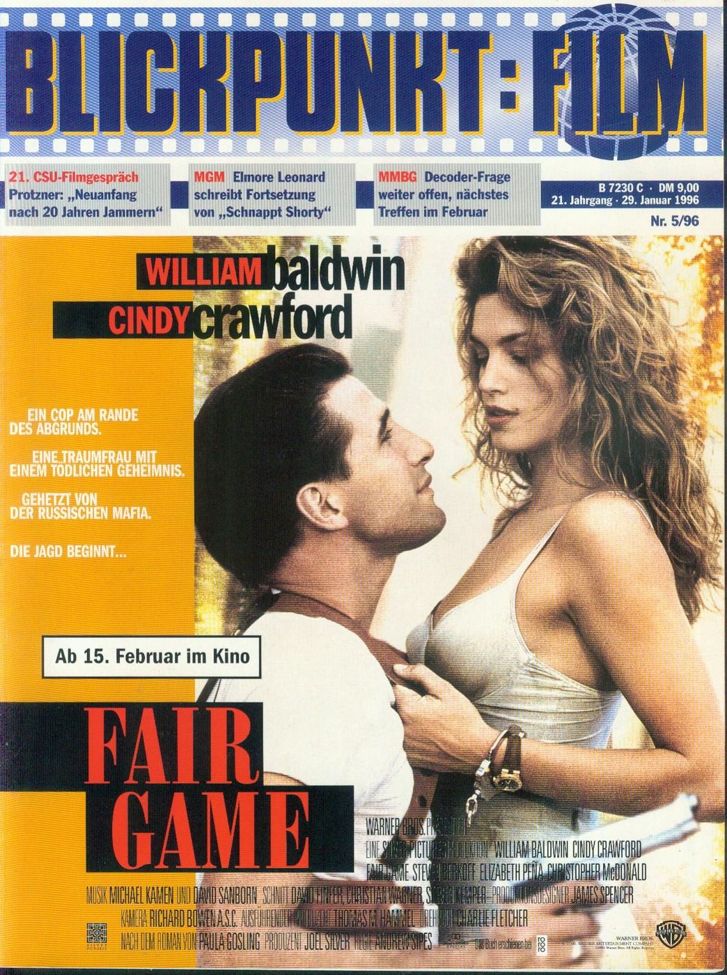 BLICKPUNKT: FILM magazine side cover Issue 5 29 January 1996