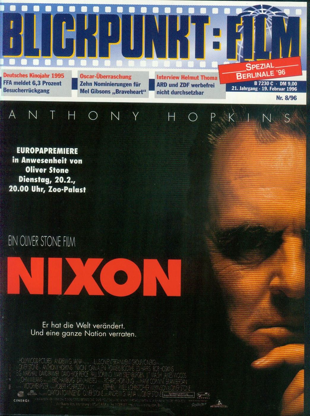BLICKPUNKT: FILM magazine side cover Issue 8 19 February 1996
