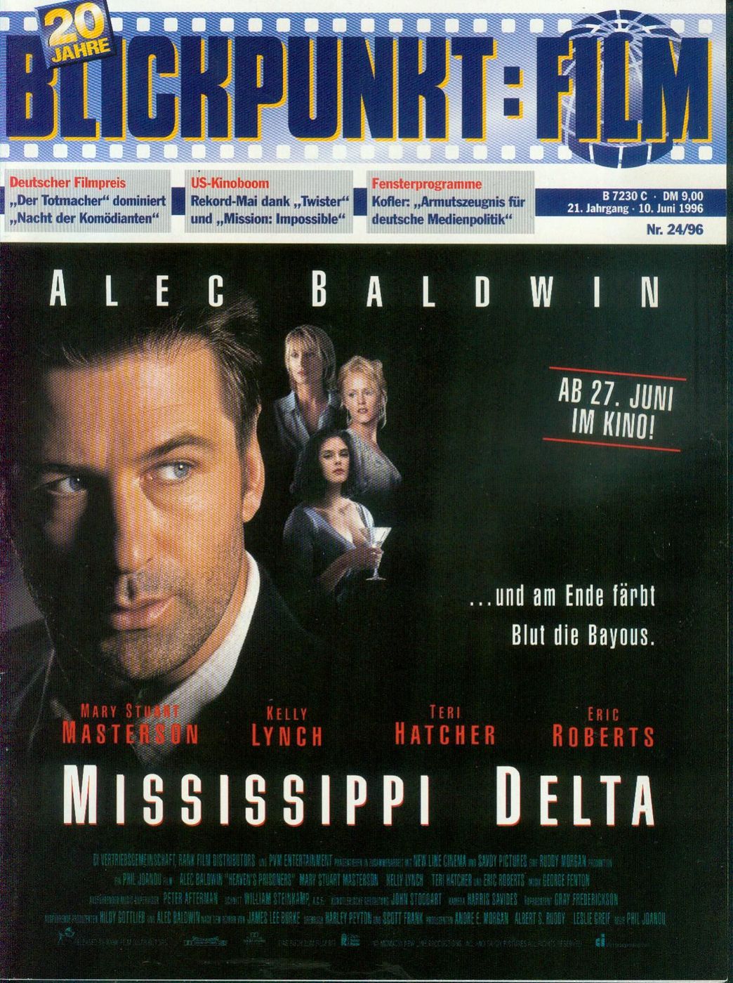 BLICKPUNKT: FILM magazine side cover Issue 24 10 June 1996
