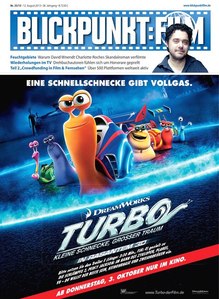 BLICKPUNKT: FILM magazine side cover Issue 33 12 August 2013