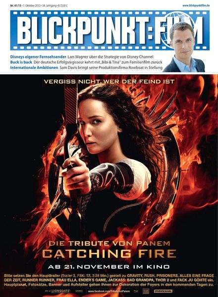 BLICKPUNKT: FILM magazine side cover Issue 41 7 October 2013