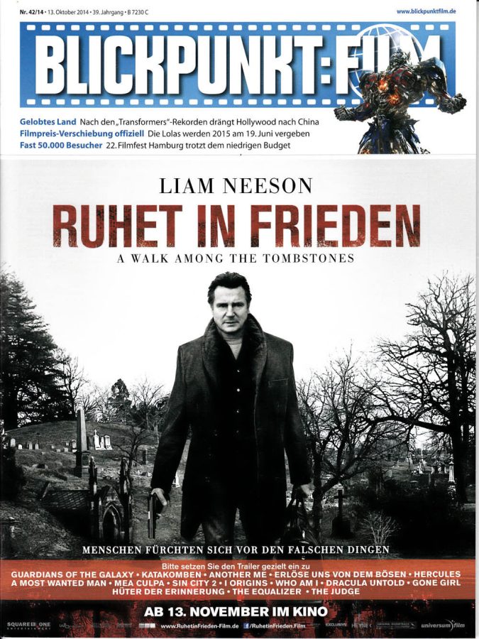 BLICKPUNKT: FILM magazine side cover Issue 42 13 October 2014
