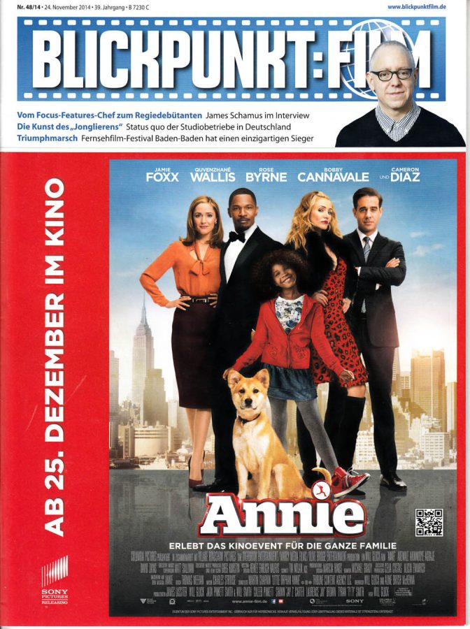 BLICKPUNKT: FILM magazine side cover Issue 48 24 November 2014
