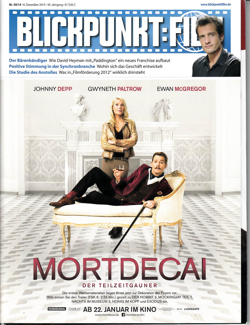 BLICKPUNKT: FILM magazine side cover Issue 50 8 December 2014