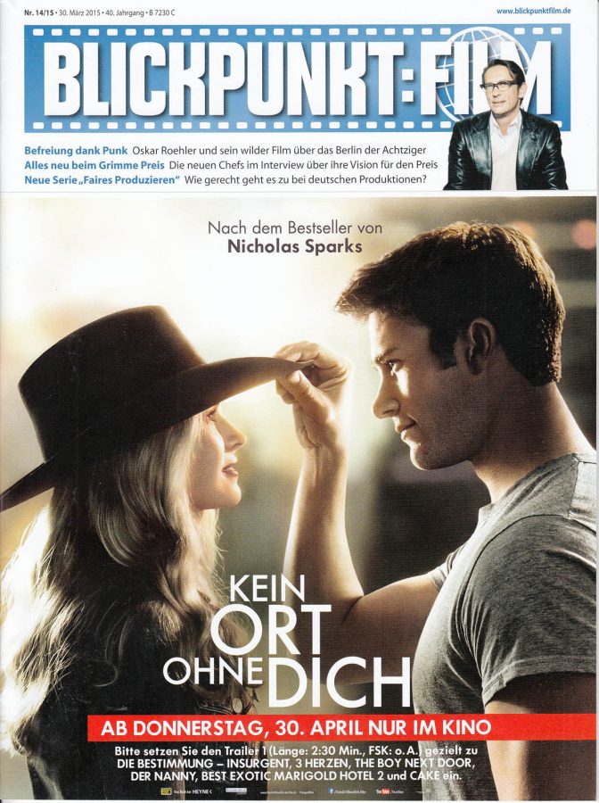 BLICKPUNKT: FILM magazine side cover Issue 14/15 30 March 2015