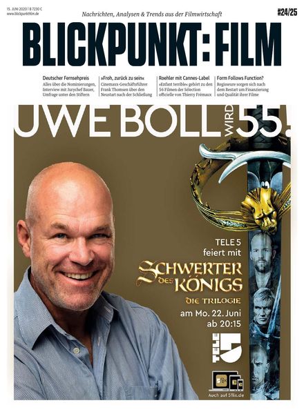 BLICKPUNKT: FILM magazine side cover Issue 24-25 15 June 2020