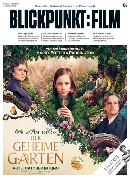 BLICKPUNKT: FILM magazine side cover Issue 35 24 August 2020