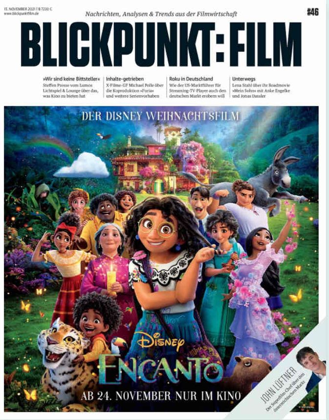 BLICKPUNKT: FILM magazine side cover Issue 46 5 November 2021