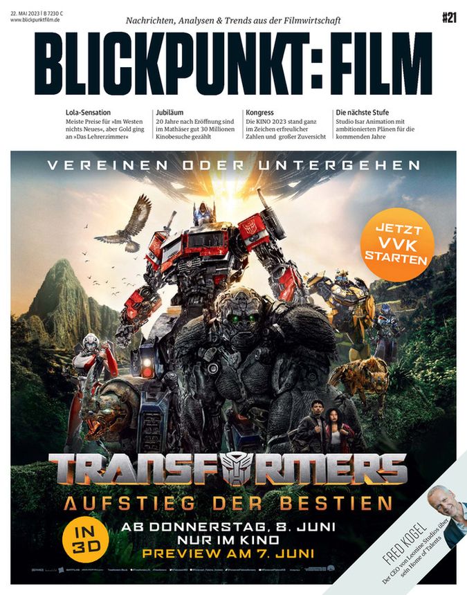 BLICKPUNKT: FILM magazine side cover Issue 21 19 May 2023
