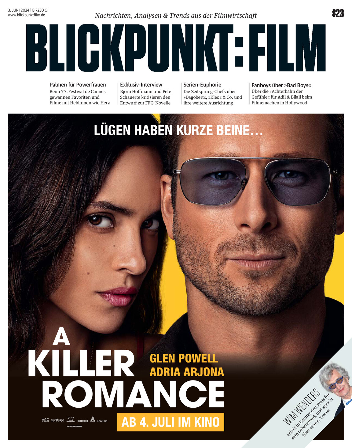 BLICKPUNKT: FILM magazine side cover Issue 23 3 June 2024