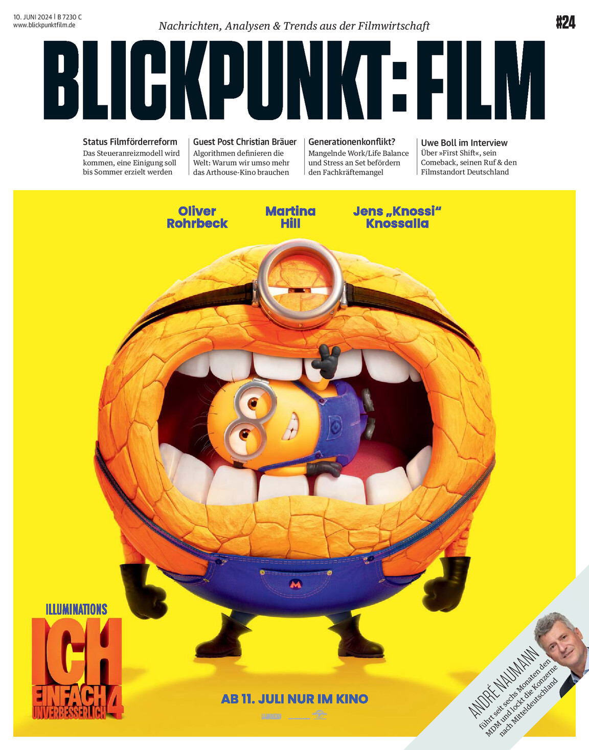 BLICKPUNKT: FILM magazine side cover Issue 24 10 June 2024