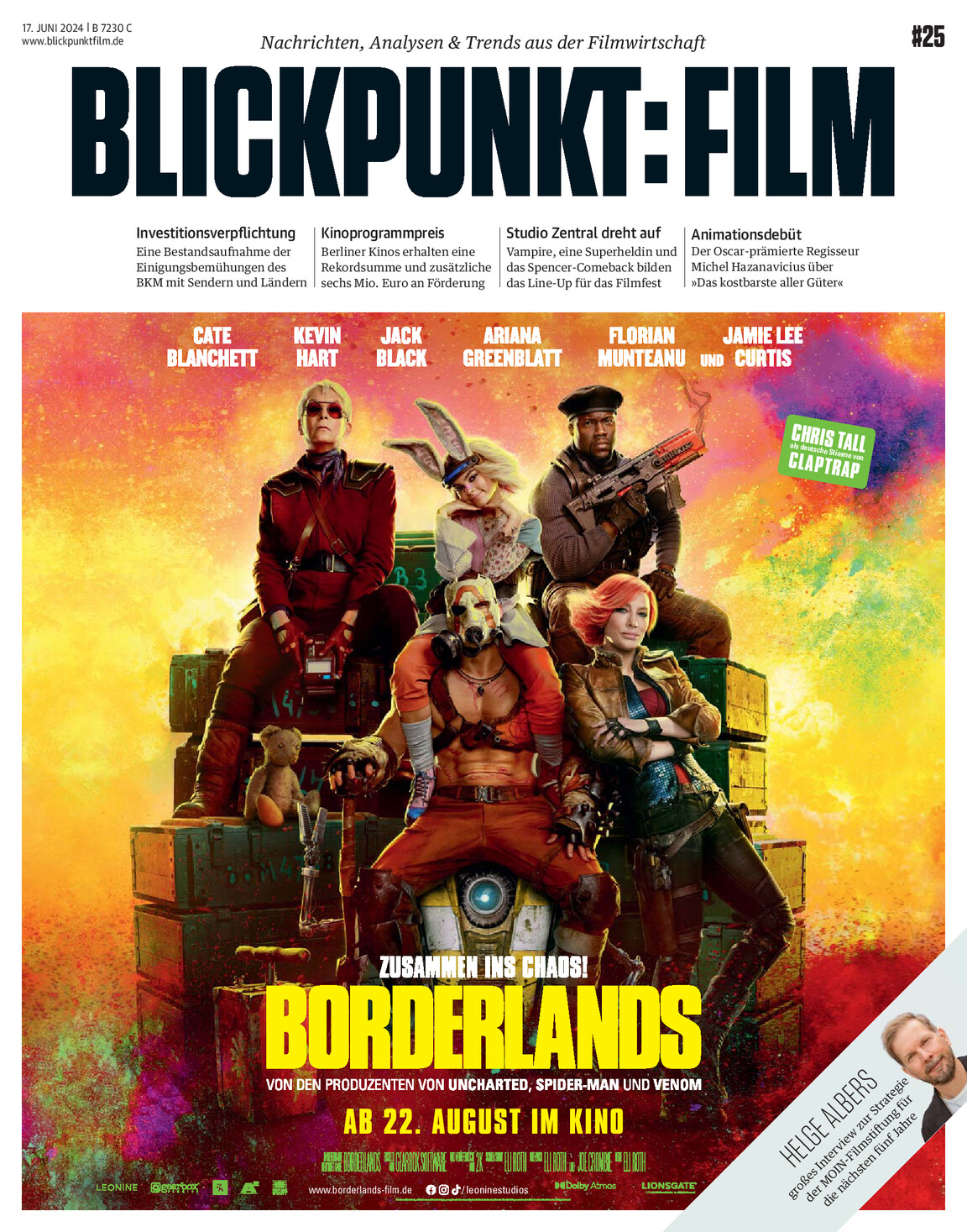 BLICKPUNKT: FILM magazine side cover Issue 25 17 June 2024