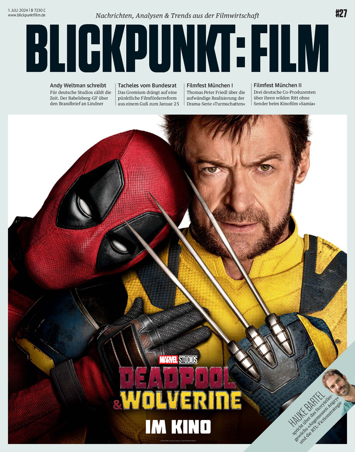 BLICKPUNKT: FILM magazine side cover Issue 27 1 July 2024