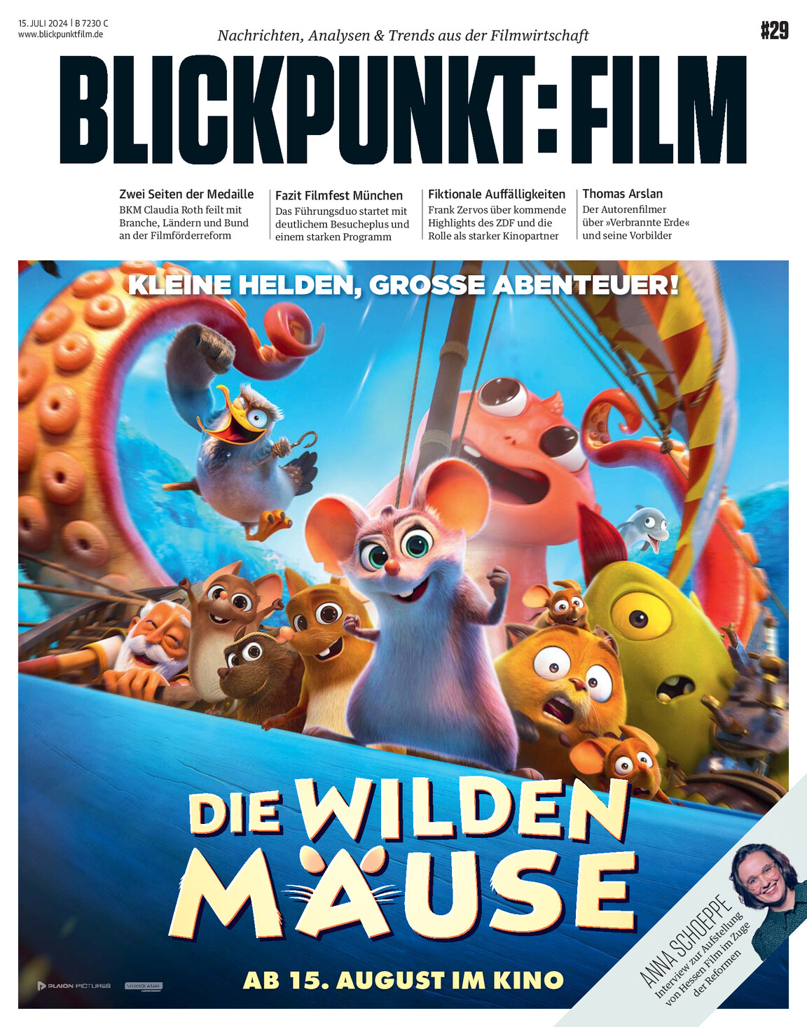 BLICKPUNKT: FILM magazine side cover Issue 29 15 July 2024